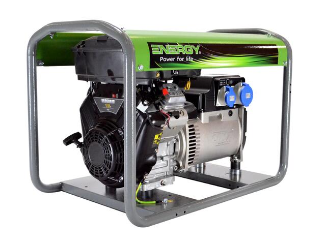 Stromerzeuger Benzin 10kVA 230V 50Hz
Benzinmotor Briggs & Stratton 16PS, Seilzugstart, 8,5 Liter Tank
LINZ Generator mit AVR Regelung
leichter Rohrrahmen, Steckdosen CEE 230V 32A 2P+T, CEE 230V 16A 2P+T