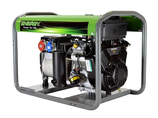 Stromerzeuger Benzin 10kVA 230V 50Hz
Benzinmotor Briggs & Stratton 16PS, Seilzugstart, 8,5 Liter Tank
LINZ Generator mit AVR Regelung
leichter Rohrrahmen, Steckdosen CEE 400V 16A 3P+N+T, CEE 230V 16A 2P+T