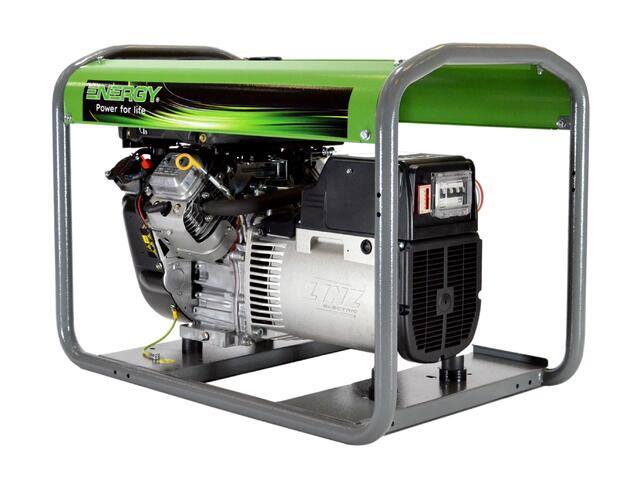 Stromerzeuger Benzin 10kVA 230V 50Hz
Benzinmotor Briggs & Stratton 16PS, Seilzugstart, 8,5 Liter Tank
LINZ Generator mit AVR Regelung
leichter Rohrrahmen, Steckdosen CEE 400V 16A 3P+N+T, CEE 230V 16A 2P+T