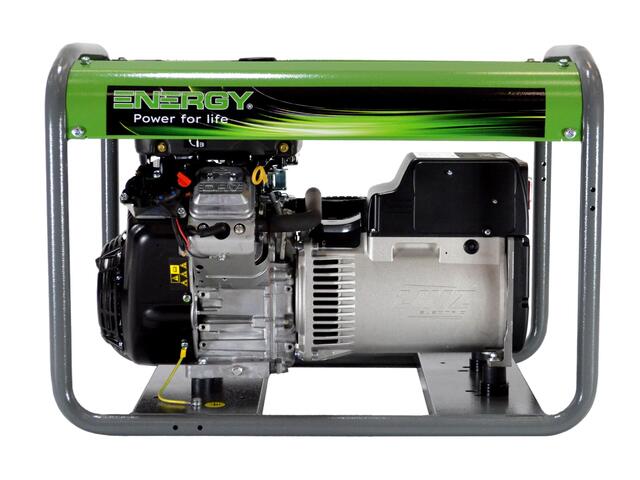 Stromerzeuger Benzin 10kVA 230V 50Hz
Benzinmotor Briggs & Stratton 16PS, Seilzugstart, 8,5 Liter Tank
LINZ Generator mit AVR Regelung
leichter Rohrrahmen, Steckdosen CEE 400V 16A 3P+N+T, CEE 230V 16A 2P+T