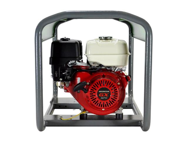 Stromerzeuger Benzin 5,5kVA 230V 50Hz
Benzinmotor Honda GX270, Seilzugstart, 6 Liter Tank
LINZ Generator mit AVR Regelung
leichter Rohrrahmen, Steckdosen CEE 230V 32A 2P+T, CEE 230V 16A 2P+T